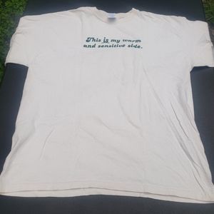 Vintage 90s Mens Comic T-shirt XL (Sensitive Side)